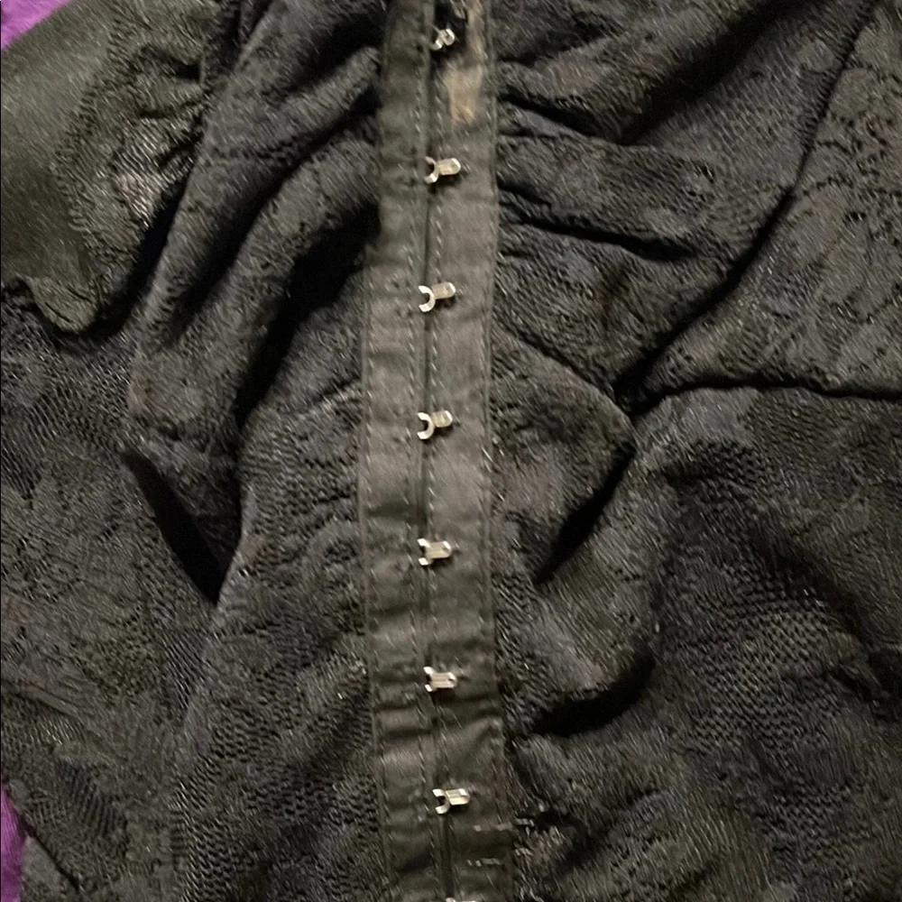 Midnight Velvet Black Ruched Camisole Blouse - Picture 7 of 7